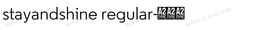 stayandshine regular字体转换